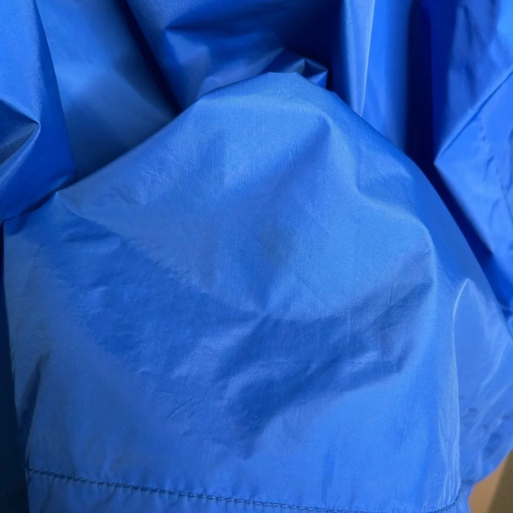 Vtg The North Face Blue & Teal Colorblock Hooded Windbreaker size large